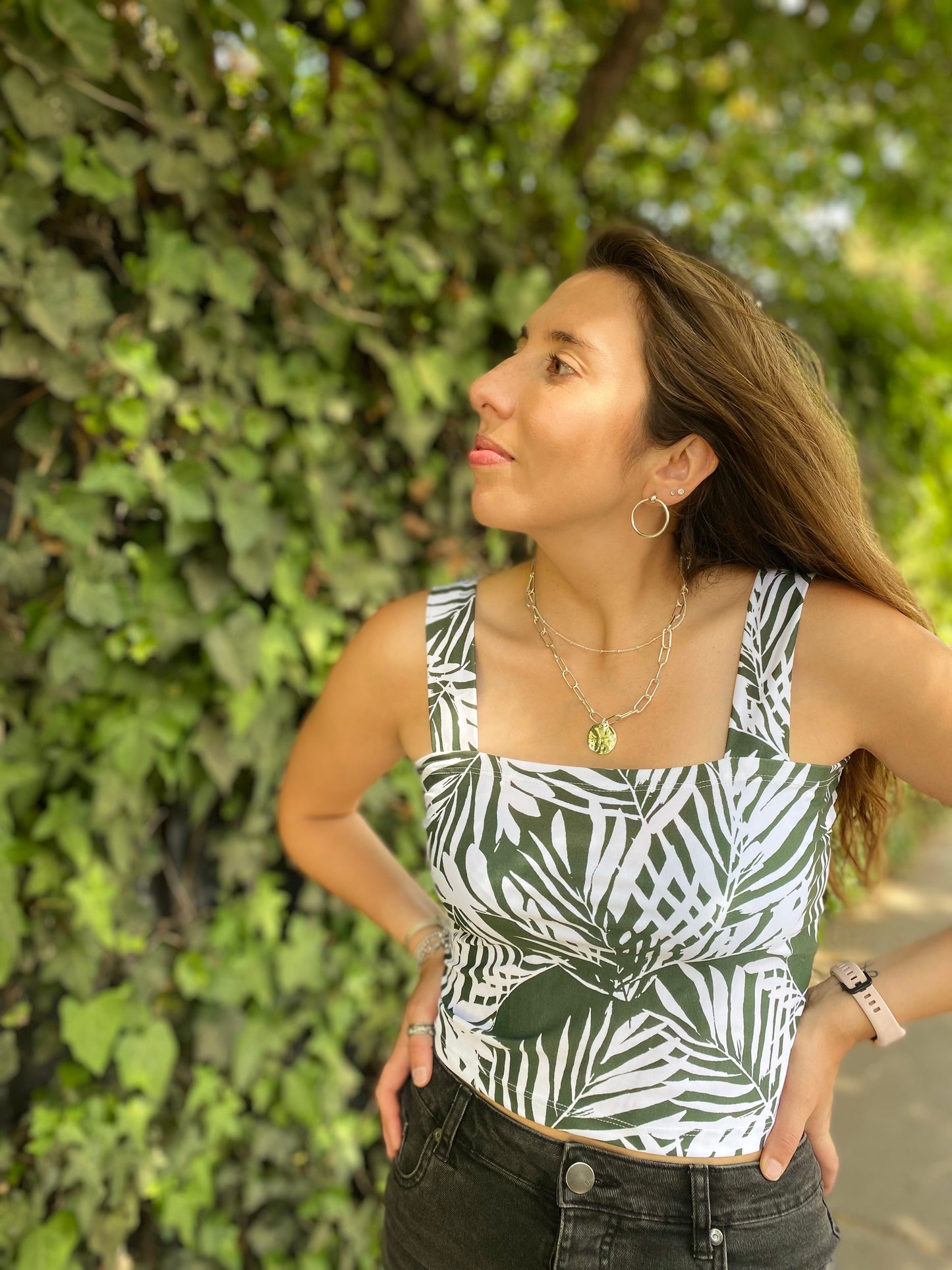 CROP TOP CUADRADO VERDE.