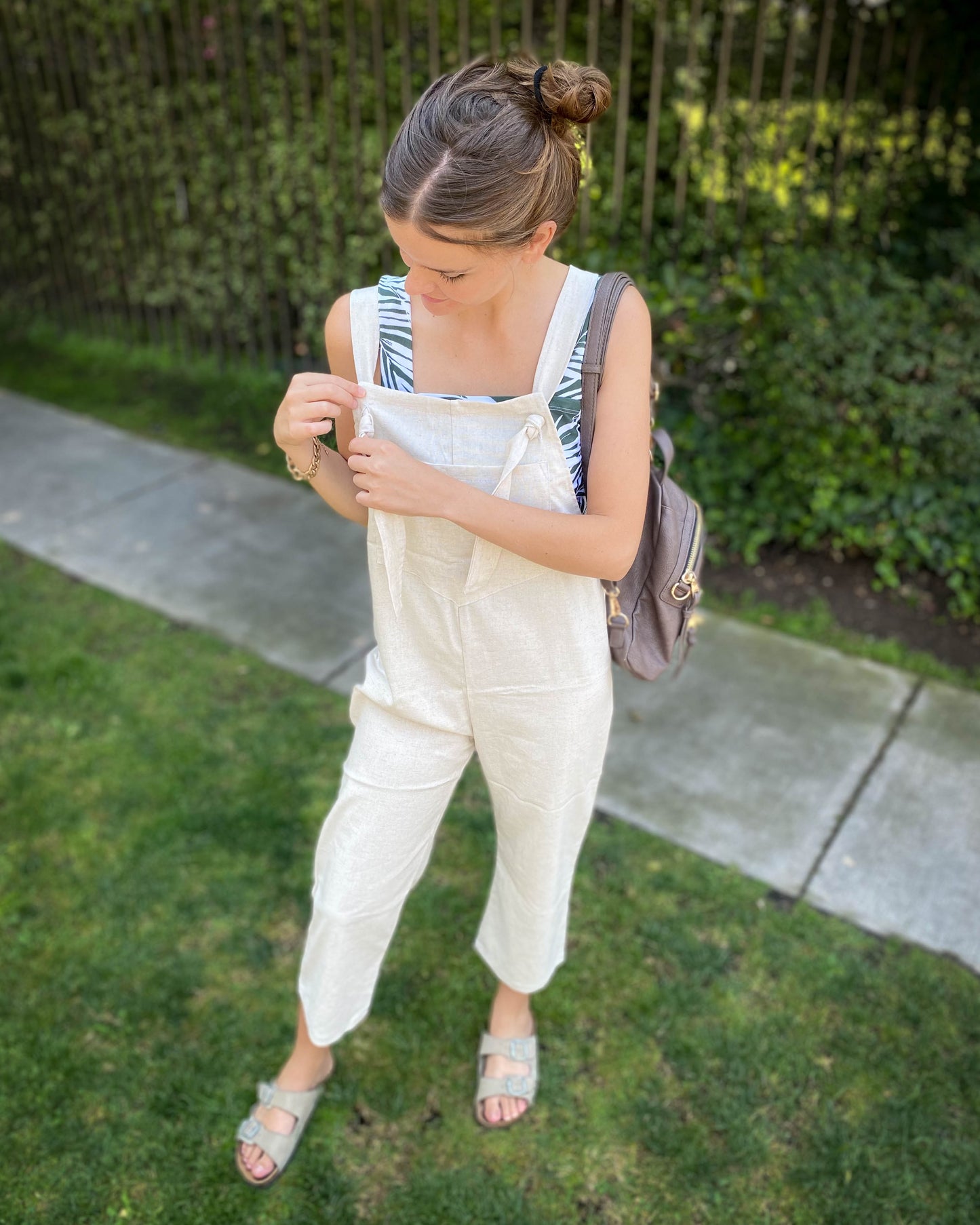 JARDINERA LINO LARGA BEIGE.