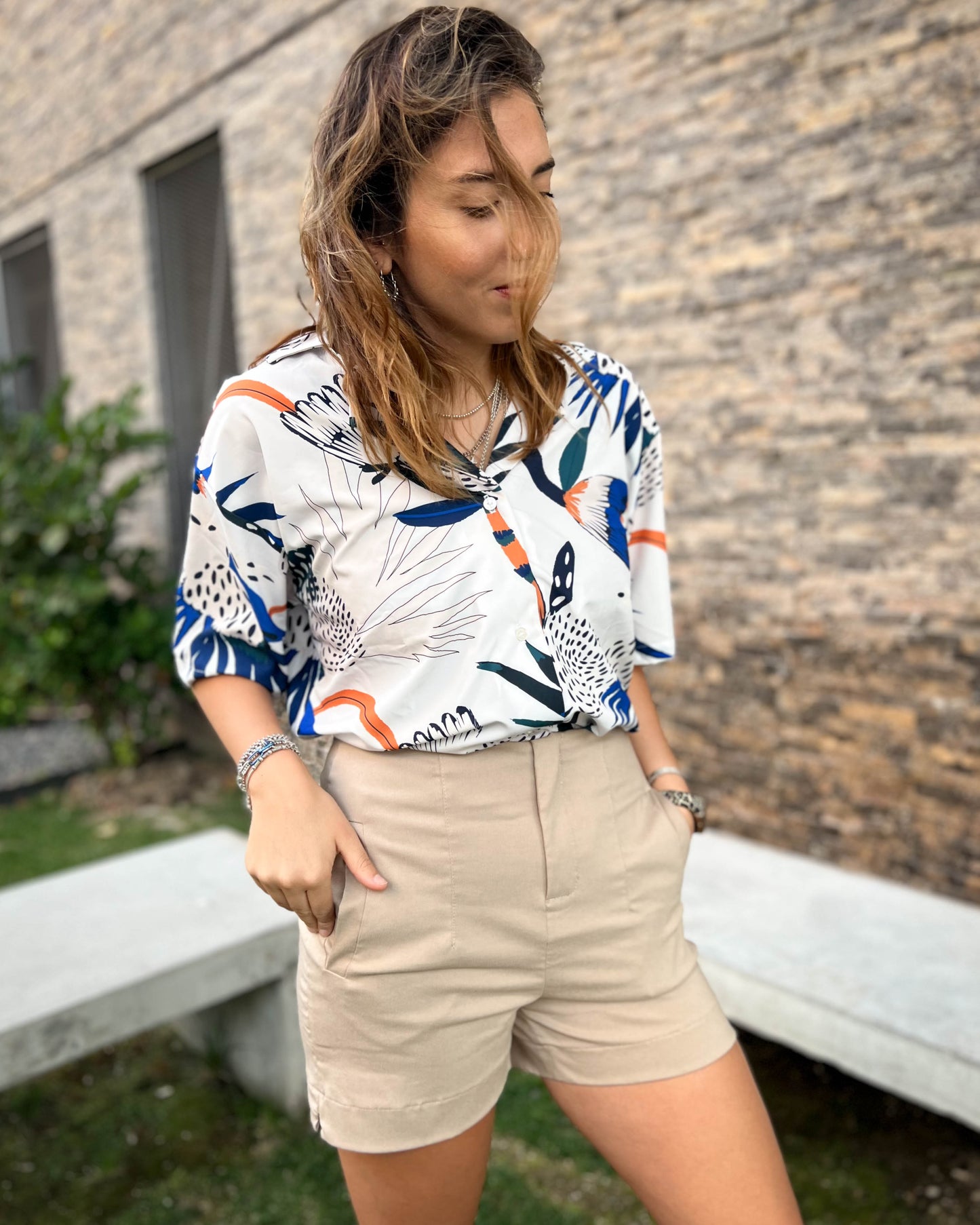 SHORT SASTRERO BEIGE.