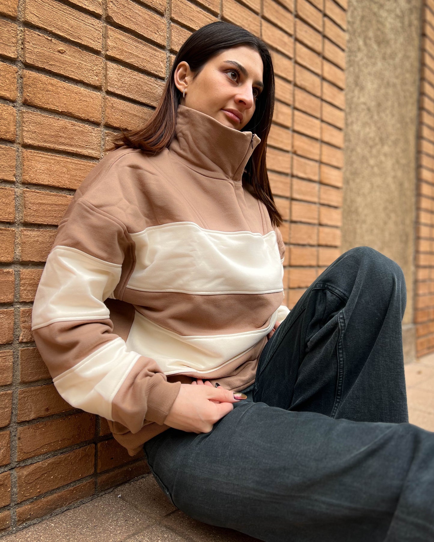 POLERON OVERSIZE COLOR CAMEL.