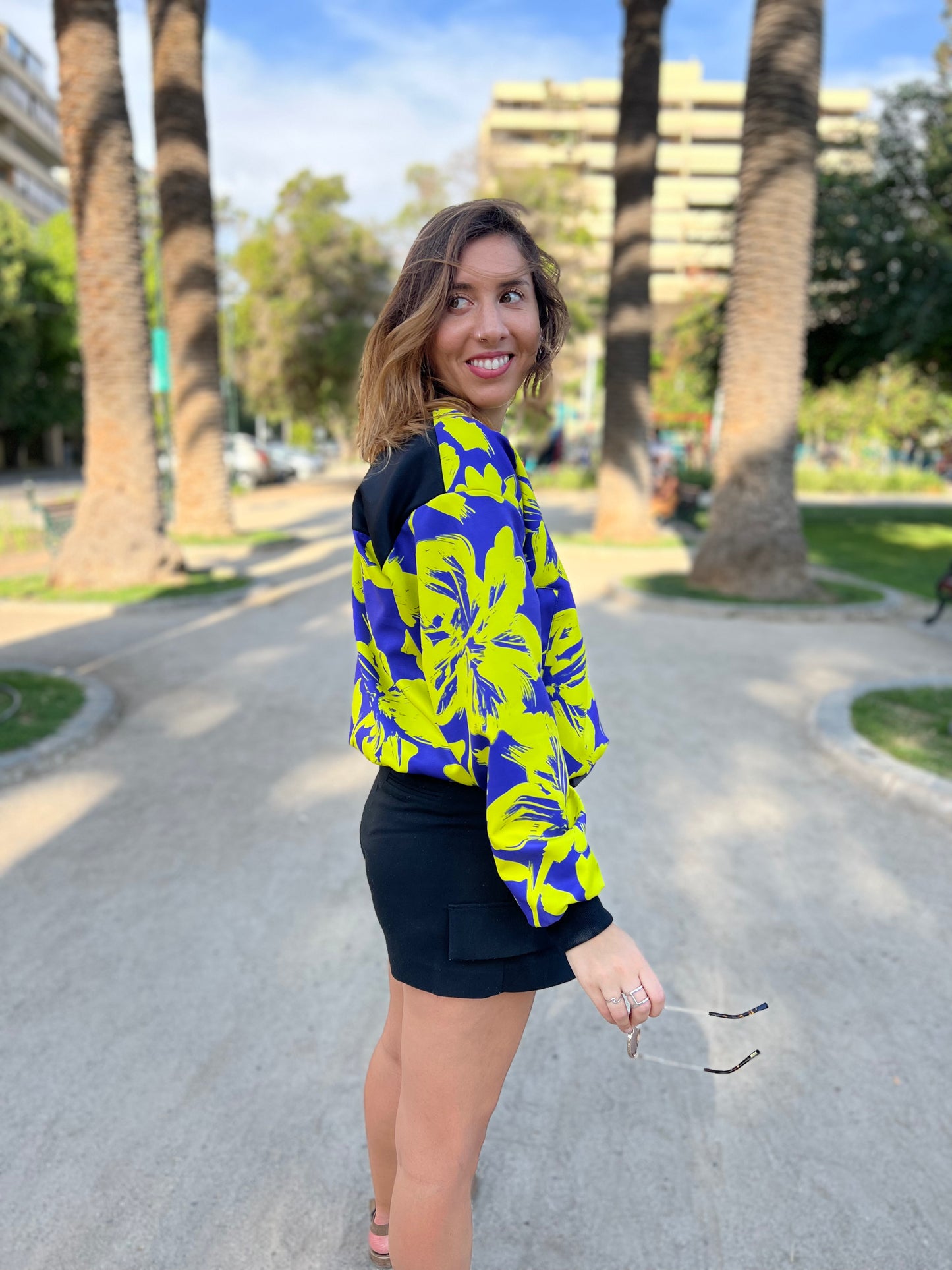 BOMBER MORADA/AMARILLO.