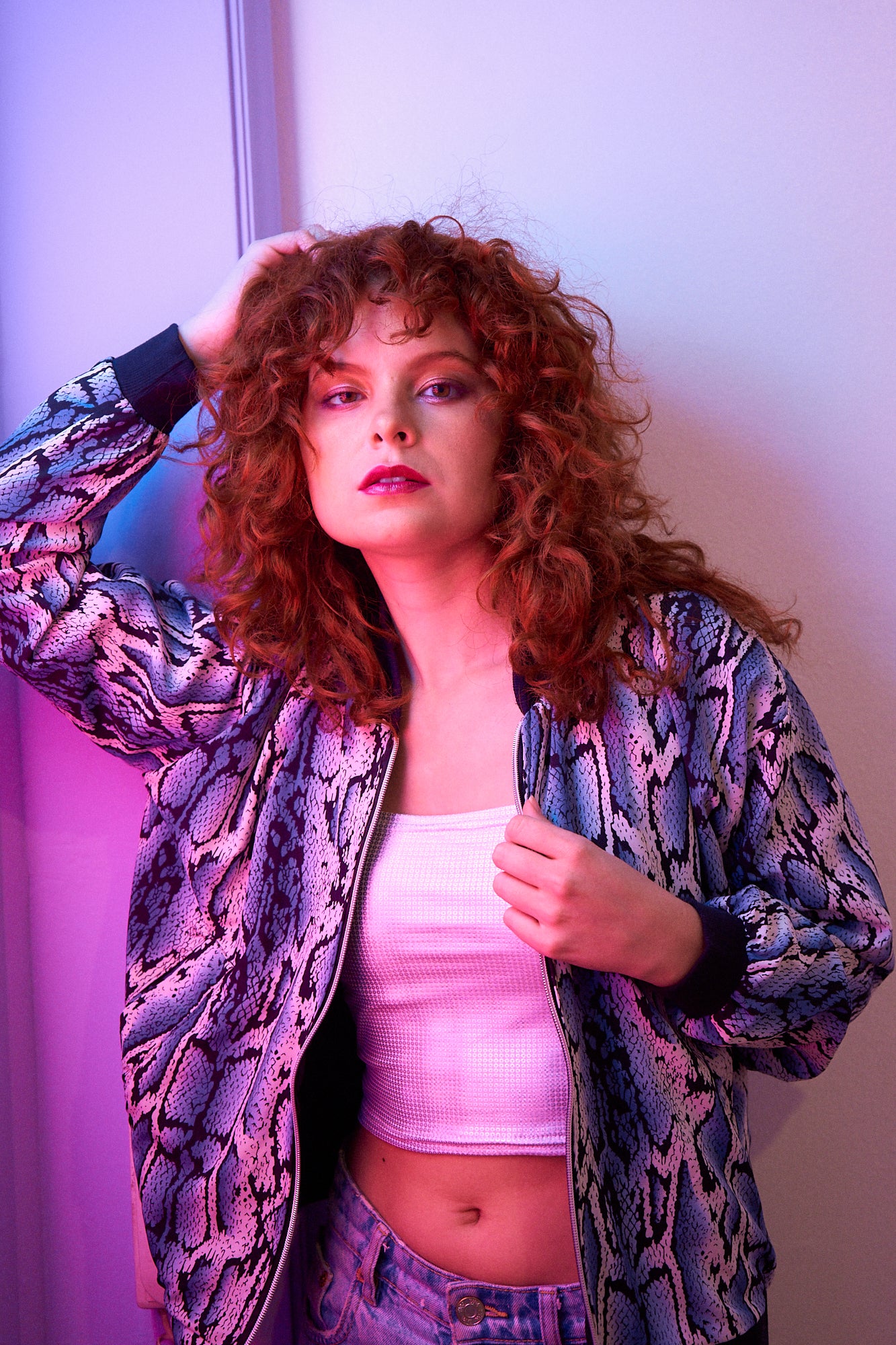 BOMBER REPTIL AZUL.